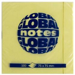Global Notes Öntapadós jegyzet GLOBAL Notes 3654-01 75x75mm sárga 100 lap (11373) - fotoland