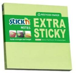 Stick n Öntapadó jegyzettömb STICK`N extra erős 76x76mm újrahasznosított pasztell zöld 90 lap (21602) - fotoland