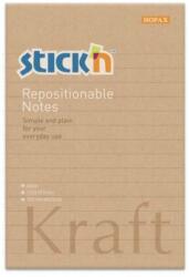 Stick n Öntapadó jegyzettömb STICK`N Kraft notes 150x101mm újrahasznosított natúr barna 100 lap (21641) - fotoland