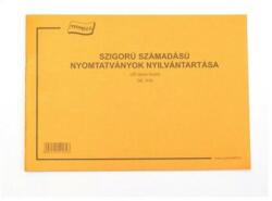  Nyomtatvány szigorú számadású nyilvántartó füzet A/4 25 lapos fekvő (62949) - fotoland
