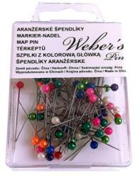 Weber s Gombostű WEBER`S műanyag dobozban fehér fejjel - fotoland