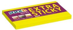 Stick n Öntapadós jegyzettömb STICK`N extra erős 76x127mm neon sárga 90 lap (21674) - fotoland