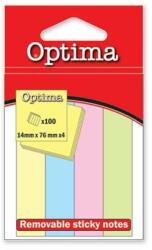 Optima Oldaljelölő OPTIMA papír pasztell szín 4x25 lap (22915) - fotoland