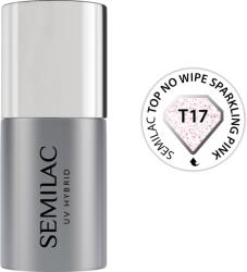 Semilac T17 Top No Wipe Sparkling Pink 7 ml