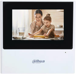 Dahua Post interior videointerfon wireless 2, 4GHz, PoE, ecran tactil 4.3inch - Dahua VTH2611L-WP (VTH2611L-WP)