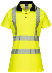 Portwest LW72 fluo női munkavédelmi póló sárga/fekete színben (LW72YBRM)