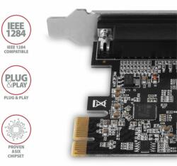 AXAGON PCEA-P1N 1 db párhuzamos portos 1 sávos PCI-Express kártya (PCEA-P1N) - mentornet