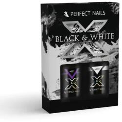 Perfect Nails LacGel LAQ X - Black & White Gél Lakk Szett