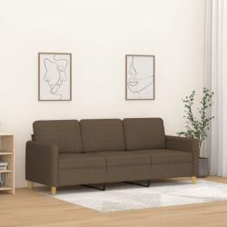 vidaXL Canapea cu 3 locuri, maro, 180 cm, material textil (349100) Canapea