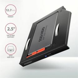 AXAGON RSS-CD12 2, 5" SATA SSD/HDD caddy optikai meghajtó beépítő keret (RSS-CD12)