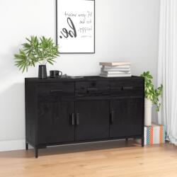 vidaXL Servantă, negru, 110x35x70 cm, lemn masiv de pin reciclat (349920) Comoda