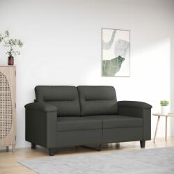 vidaXL Canapea cu 2 locuri, gri închis, 120 cm, țesătură microfibră (349217) Canapea