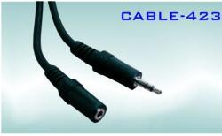 Royal Кабел Royal CABLE-423/10, от 1x 3.5mm TRS(м) към 1x 3.5mm TRS(ж), 10m, черен, никелирани конектори