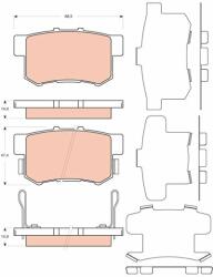 TRW set placute frana, frana disc TRW GDB3447 (GDB3447)