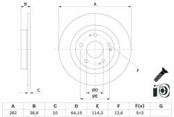Bosch Disc frana BOSCH 0 986 479 G90 (0 986 479 G90) - automobilus
