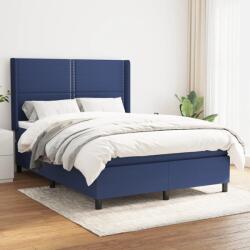 vidaXL kék szövet rugós ágy matraccal 140 x 190 cm (3131351) - vidaxl