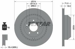 TEXTAR Disc frana TEXTAR PRO 92300803 (92300803)