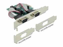 Delock PCI Express Kártya > 2 x RS-232 soros csatlakozó (90007) (90007)