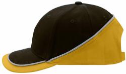 Myrtle Beach Șapcă în două culori MB6506 - Neagră / aurie galbenă / gri deschis | uni (MB6506-1697739)
