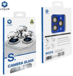 LITO Apple iPhone 14/14 Plus Lito S+ 3D Fém Kamera Védő Üvegfólia - Fekete - bluedigital - 4 090 Ft