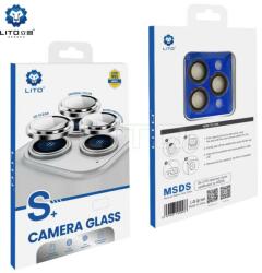 LITO Apple iPhone 14/14 Plus Lito S+ 3D Fém Kamera Védő Üvegfólia - Kék - bluedigital - 4 390 Ft