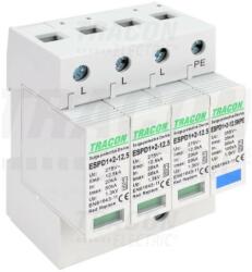 Tracon Túlfeszültség levezető 4 pólusú T1+T2 40 kA váltó áramú (ESPD1-2-125-3-1P)