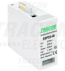 Tracon T2 AC típusú túlfeszültség levezető betét 40 M 40kA 275V (ESPD2-40M)