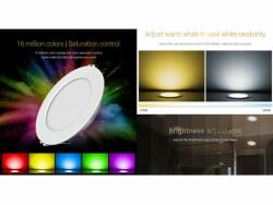Mi-Light FullColor LED panel 9W - RGB+CCT, fényerőszabályozható (23307)