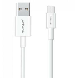 V-TAC Pearl USB - USB-C adatkábel, töltőkábel (1 méter) fehér - USB 2.0 (22441)
