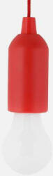 ELMARK Elemes izzó alakú húzókapcsolós LED lámpa piros 1W (100175-R)