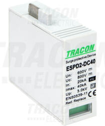 Tracon T2 DC típusú VG túlfeszültség levezető betét 600V (ESPD2-DC40-600VG)