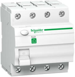 Schneider RESI9 áram-védőkapcsoló, AC osztály, 4P, 63A, 30mA (R9R11463)