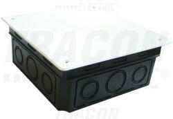 Tracon Perforált kötődoboz süllyesztett, négyzetes, fekete 100(116)×51.5mm (D100X100) - vilagitasok