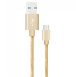 V-TAC Platinum USB - USB-C nejlon-szövetkábel (1 méter) arany - USB 2.0 (22425)