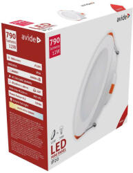 Avide LED Beépíthető Kerek Mennyezeti Lámpa SMD2835 Plasztik 12W WW 3000K (ACRPWW-R-12W-PC)