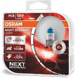 OSRAM Night Breaker Laser H3 +150% halogén izzó 55W (4-05289999133E-12)