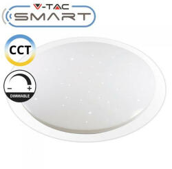 V-Tac Smart mennyezeti lámpa, szabályozható színhőmérséklet távirányítóval átlátszó szegéllyel 60W/180° (22764)