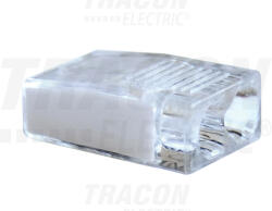 Tracon Csavar nélküli vezetékösszekötő, átlátszó/fehér 2×0, 5-2, 5mm2, 450VAC, max. 16A (RVO2-5-2)