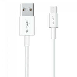 V-TAC Silver USB - USB-C adatkábel, töltőkábel (1 méter) fehér - USB 2.0 (22445)