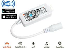 Special LED RGBW LED Magic WiFi vezérlő - telefonos vezérlés - zene, kamera, ébresztő (22634)