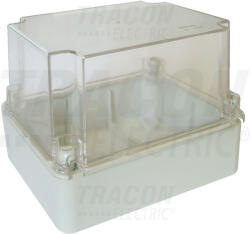 Tracon Műanyag doboz, kikönnyített, világos szürke, átlátszó fedéllel 310×230×180mm, IP55 (MD312318T) - vilagitasok