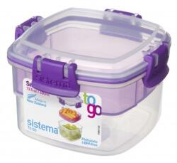 Sistema Plastics Cutie alimente din plastic 2 comp. suprapuse Sistema Snack To Go 400 ml (21320)