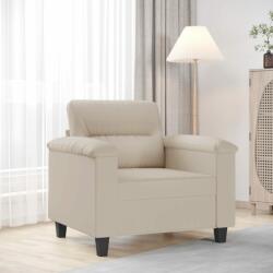 vidaXL Fotoliu canapea, crem, 60 cm, textil microfibră (349213) Canapea