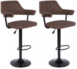 Heinner Set 2 scaune bar rotative Vintage, Maro (HR-S2BCHVTG-BRW)