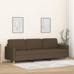vidaXL Canapea cu 3 locuri, maro, 210 cm, material textil (349108) Canapea