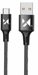 Wozinsky kábel USB - USB Type C, 2, 4A, 1m, fekete (WUC-C1B) (WUC-C1B)