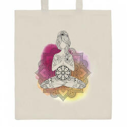 NEW BABY Pamut bevásárló táska természetes, nyomtatással New Baby Mandala