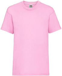 Fruit of the Loom Gyerek póló Rövid ujjú Fruit of the Loom Valueweight T Kids - 128 (7-8), Világos rózsaszín (pink)