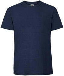 Fruit of the Loom Csomag akciós póló (minimum 5 db) Férfi póló Rövid ujjú Fruit of the Loom Ringspun Premium T - L, Mély sötétkék (navy)