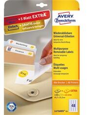 AVERY L4736REV-25 45, 7x21, 2mm visszaszedhető 1440db-os etikett (L4736REV-25) - bestbyte